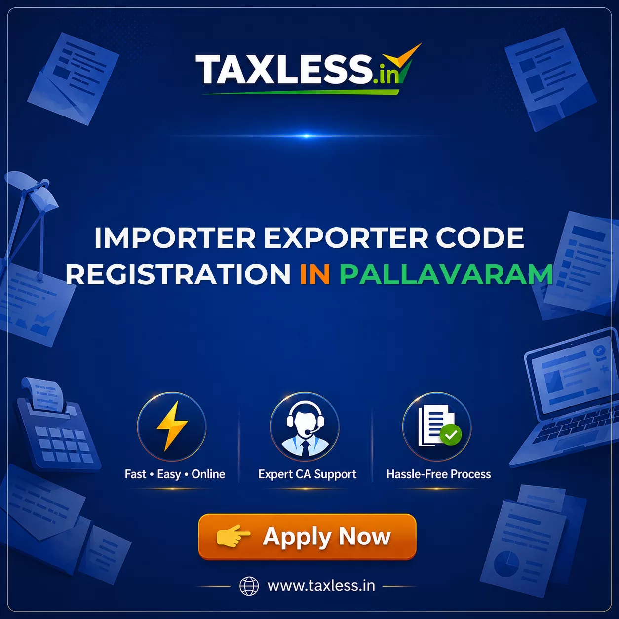 Importer Exporter Code Registration in Pallavaram
