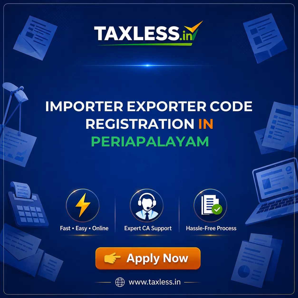 Importer Exporter Code Registration in Periapalayam