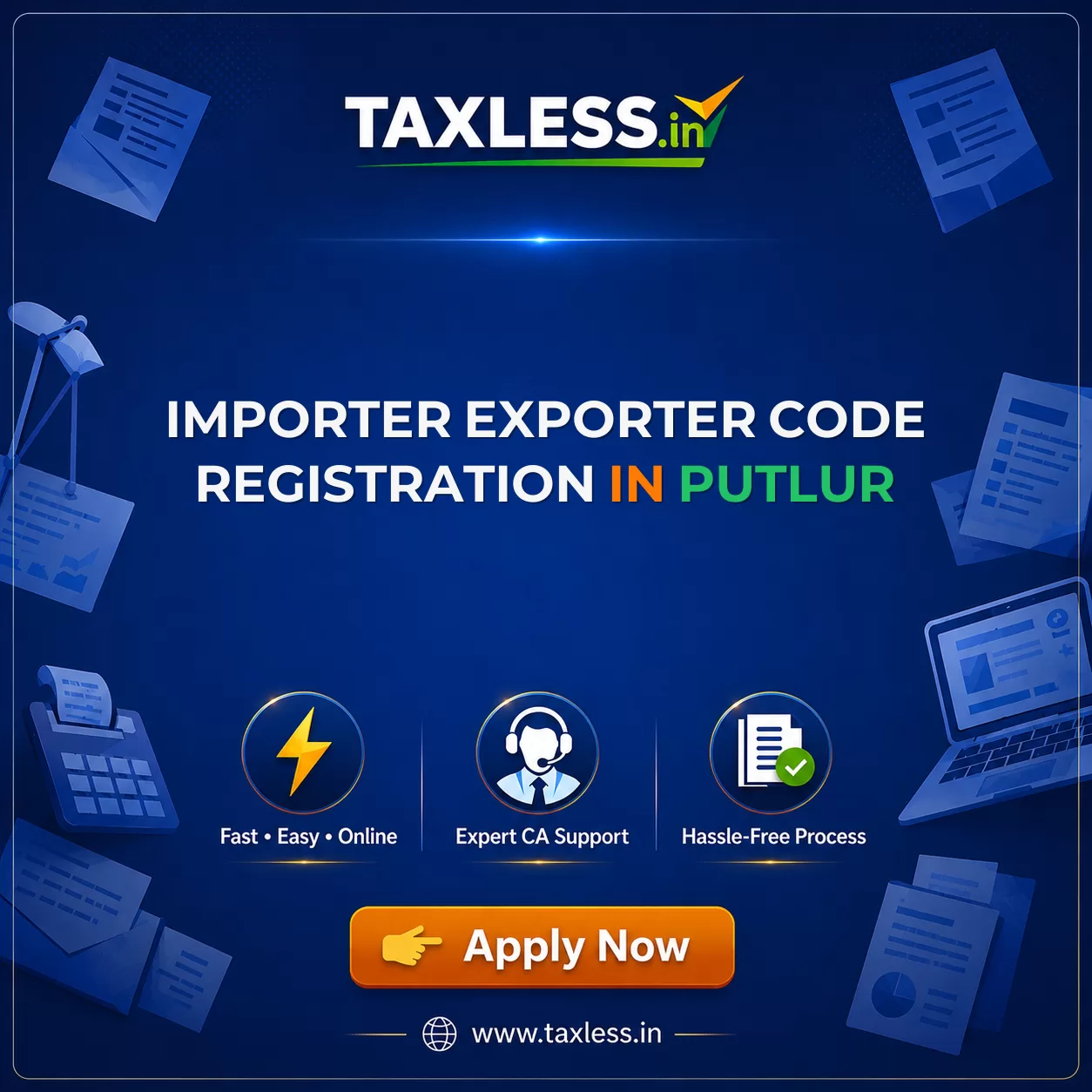 Importer Exporter Code Registration in Putlur