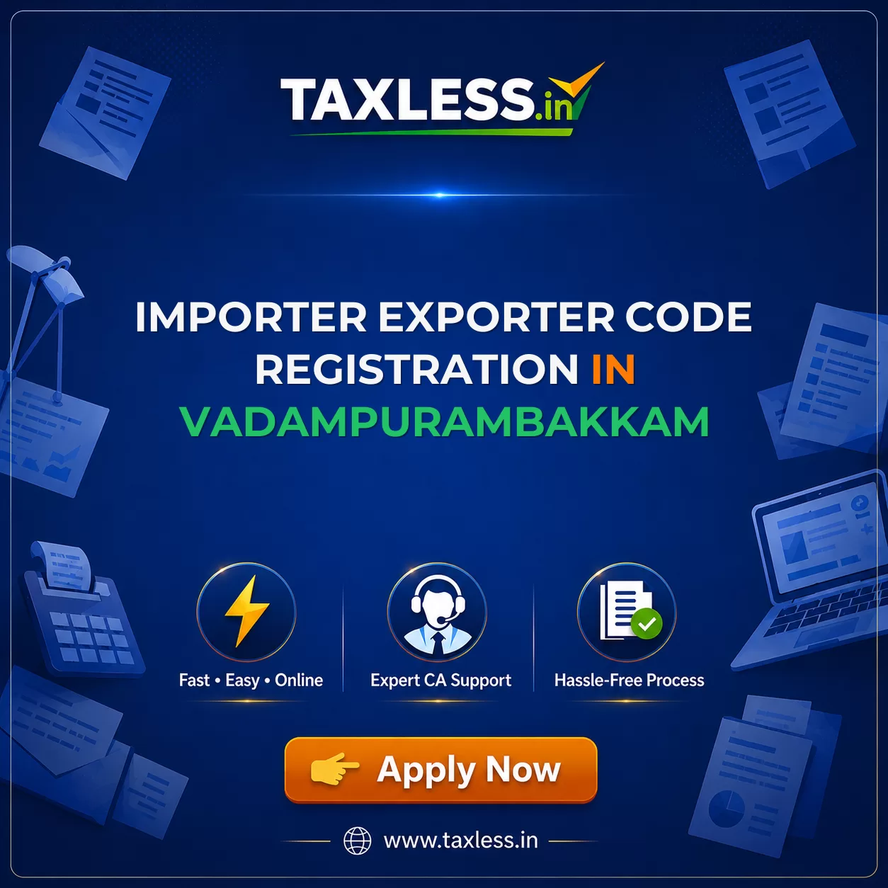 Importer Exporter Code Registration in Vadampurambakkam
