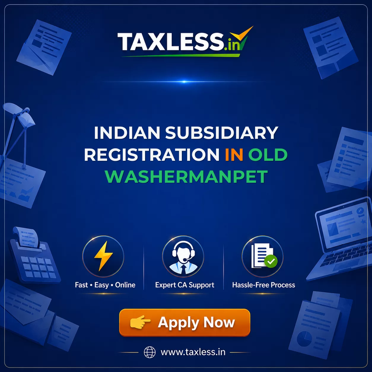 Indian Subsidiary Registration in Old Washermanpet