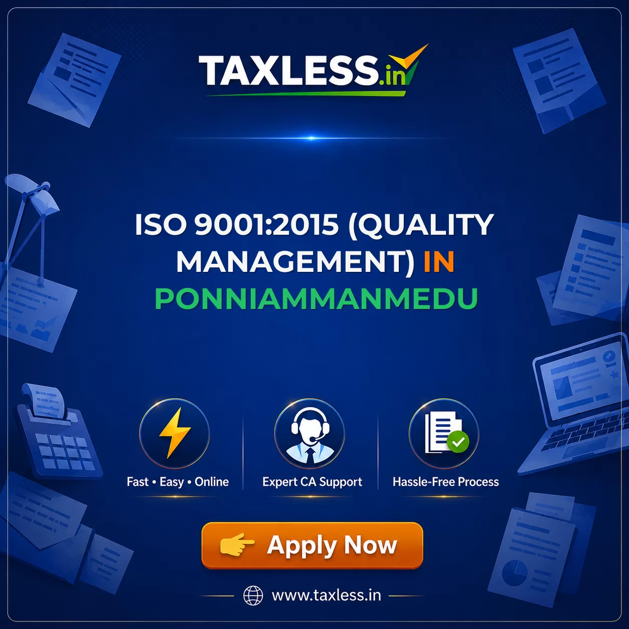 ISO 9001:2015 (Quality Management) in Ponniammanmedu