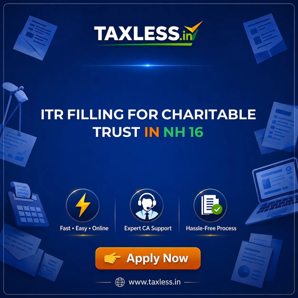 ITR Filling For Charitable Trust in Nh 16