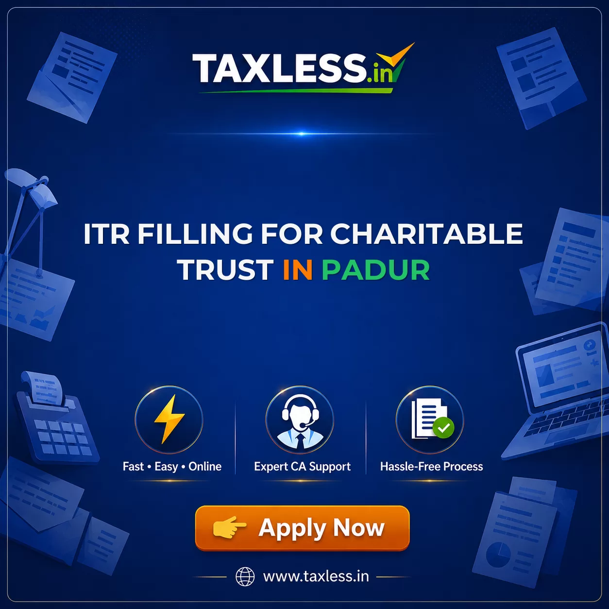 ITR Filling For Charitable Trust in Padur