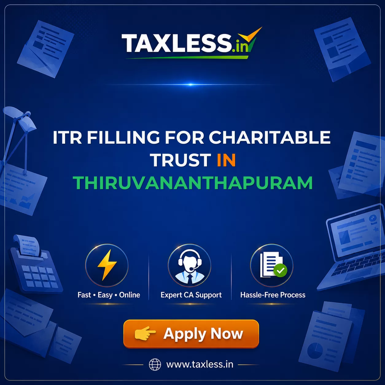 ITR Filling For Charitable Trust in Thiruvananthapuram