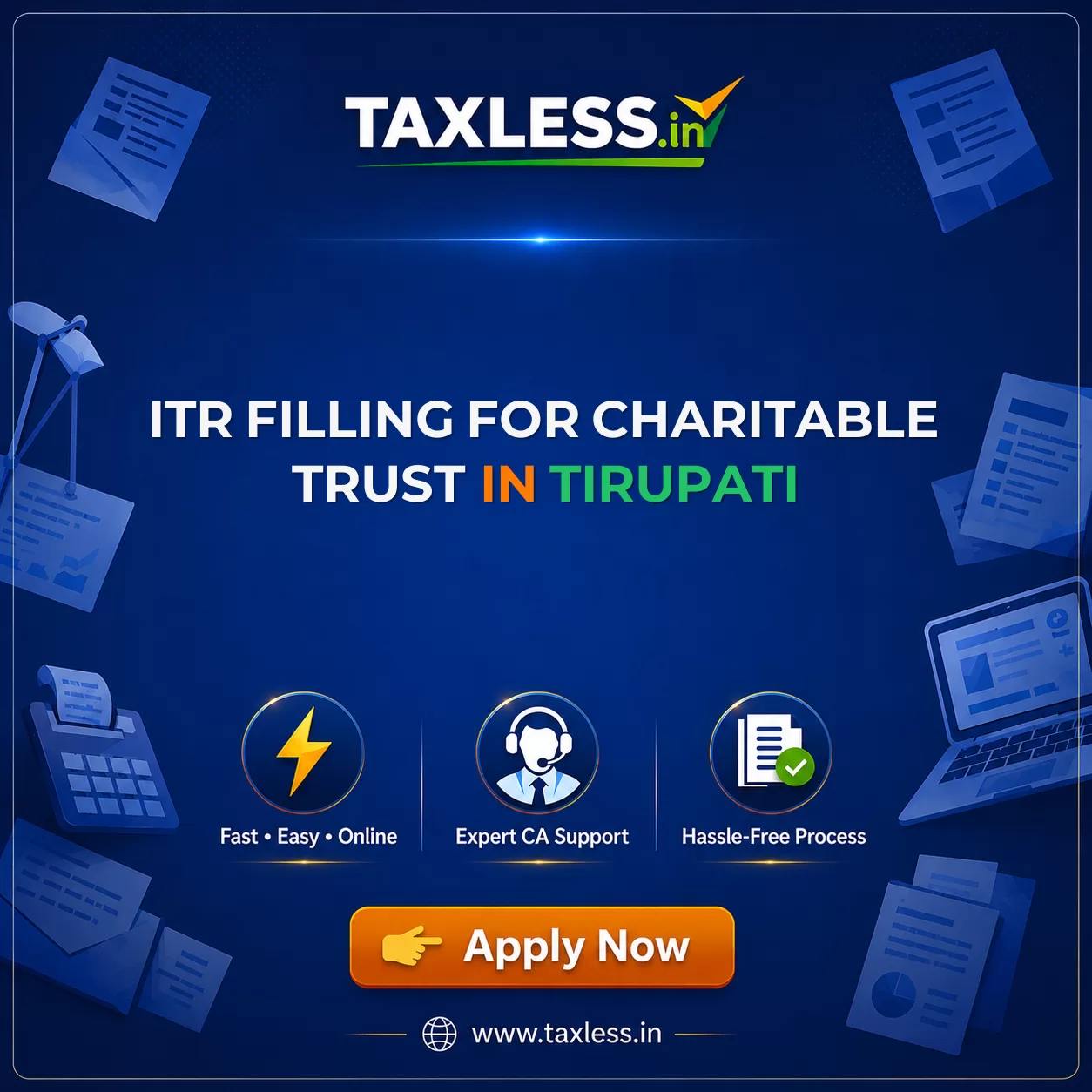 ITR Filling For Charitable Trust in Tirupati
