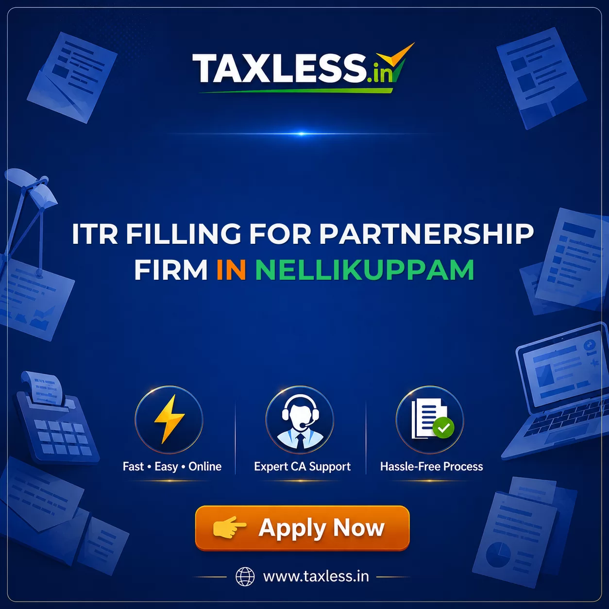 ITR Filling For Partnership Firm in Nellikuppam