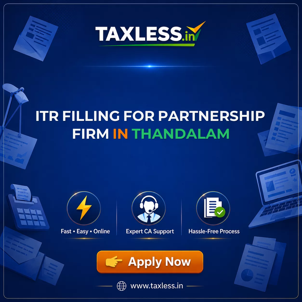 ITR Filling For Partnership Firm in Thandalam