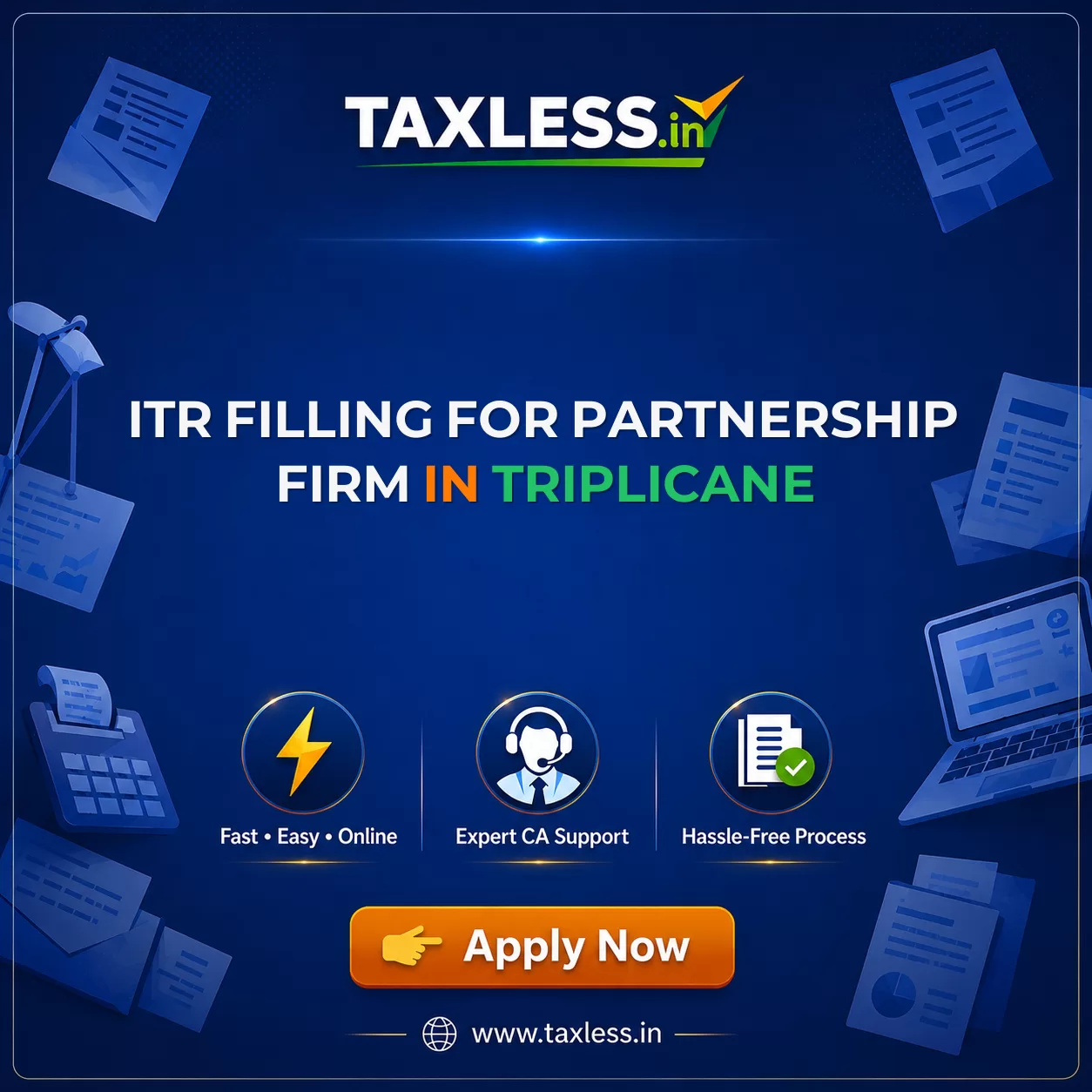 ITR Filling For Partnership Firm in Triplicane