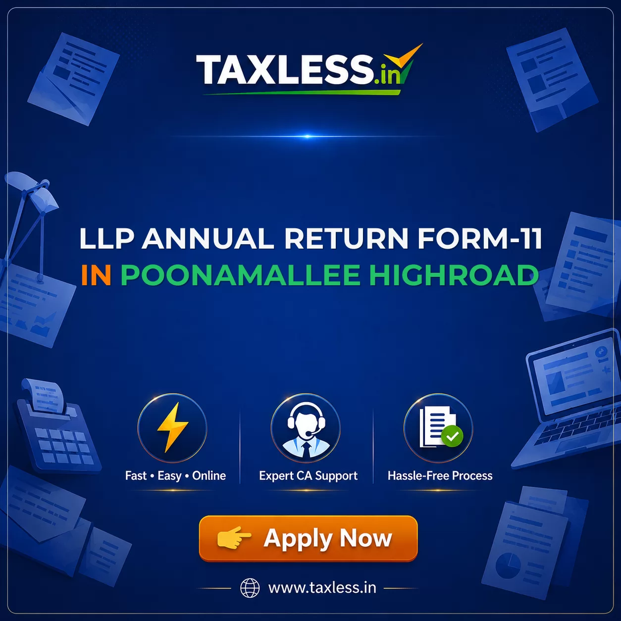 LLP Annual Return Form-11 in Poonamallee Highroad