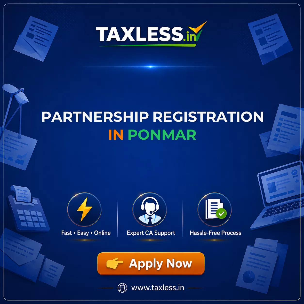 Partnership Registration in Ponmar