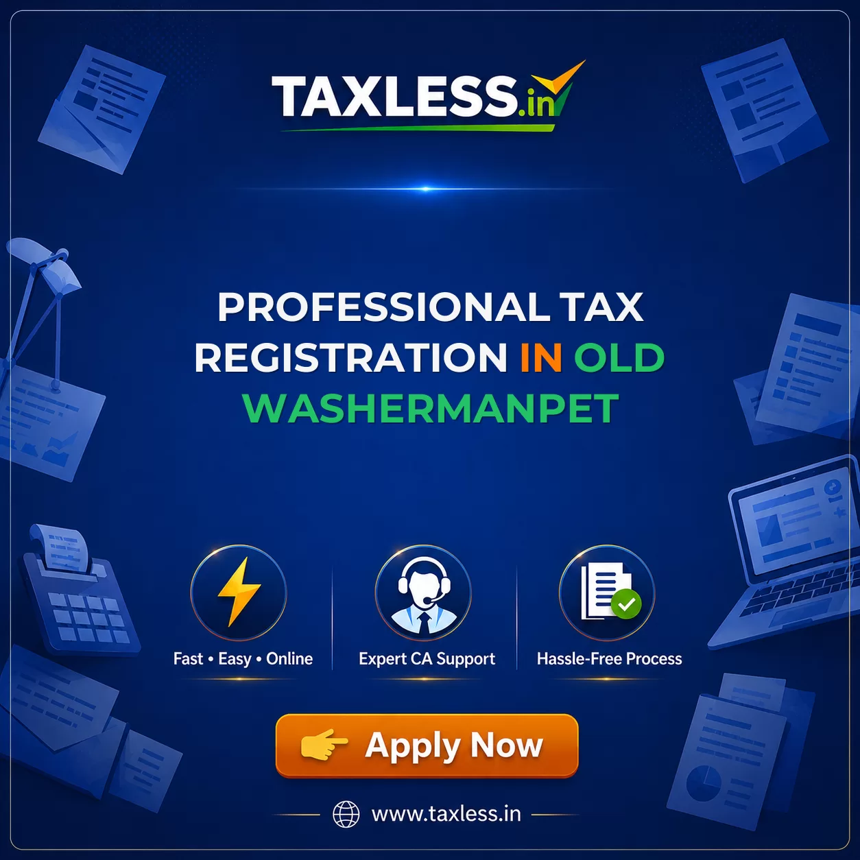 Professional Tax Registration in Old Washermanpet