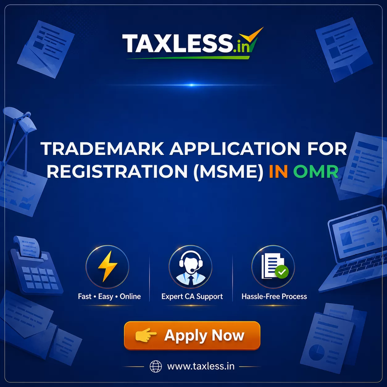 Trademark Application For Registration (MSME) in Omr