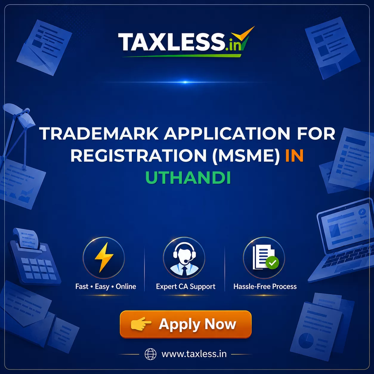 Trademark Application For Registration (MSME) in Uthandi