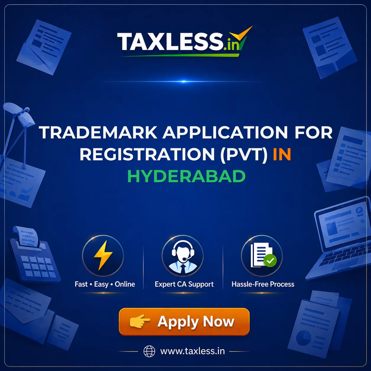 Trademark Application For Registration (Pvt) in Hyderabad