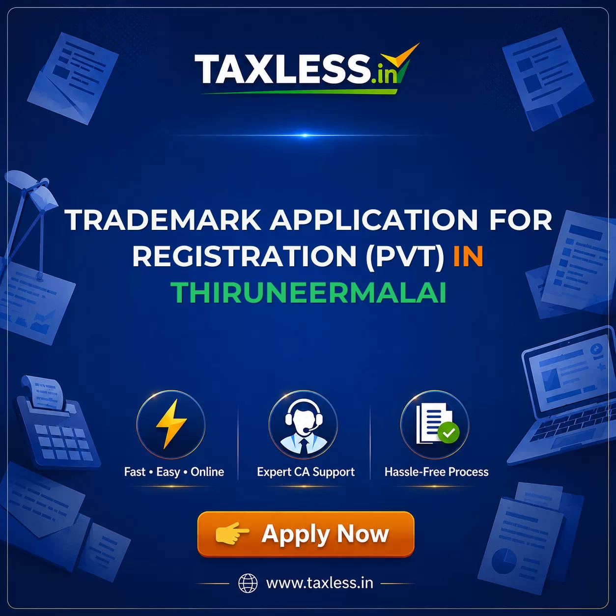 Trademark Application For Registration (Pvt) in Thiruneermalai