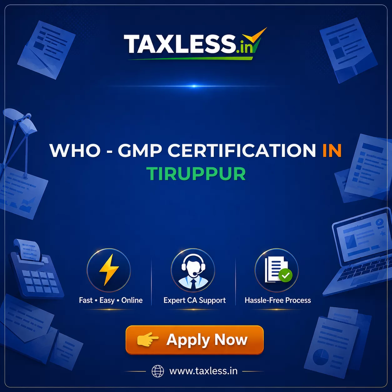 WHO - GMP Certification in Tiruppur