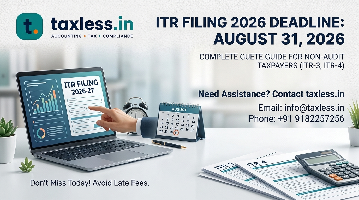 ITR Filing 2026 Deadline: Complete Guide for Non-Audit Taxpayers